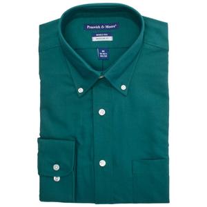 Mens Preswick & Moore(R) Regular Fit Oxford Dress Shirt - Pacific