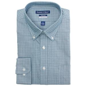 Mens Preswick & Moore(R) Oxford Dress Shirt - Green/White