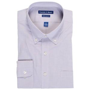 Mens Preswick & Moore(R) Cotton Regular Fit Dress Shirt - Grey