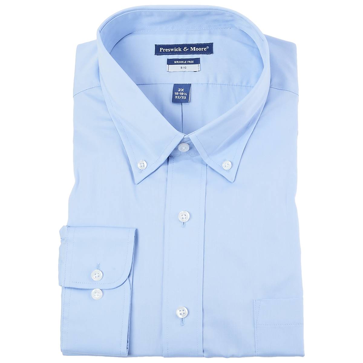 Mens Big & Tall Preswick & Moore(R) Wrinkle Free Dress Shirt- Della