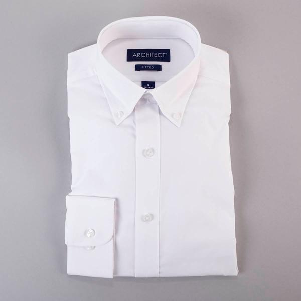 Mens Architect(R) High Performance Button Collar Fitted Dress Shirt