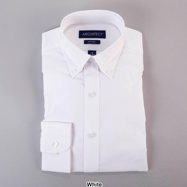 Mens Architect(R) High Performance Button Collar Fitted Dress Shirt alternate view