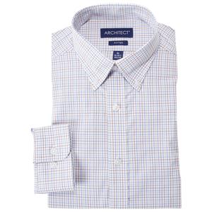 Mens Architect(R) High Performance Dress Shirt - Blue/Taupe