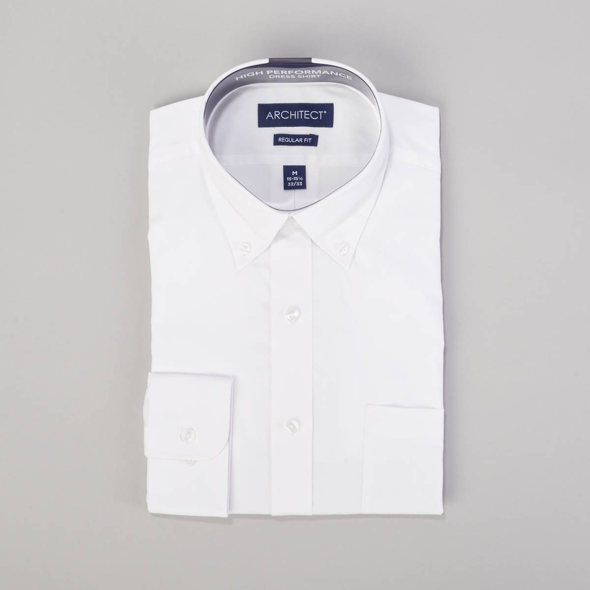 Mens Architect(R) High Performance Regular Fit Dress Shirt - White