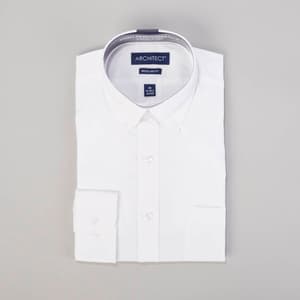slim fit black dress shirt Non-Iron Cotton Solid Dress Shirt With Contrast Trim main image 0