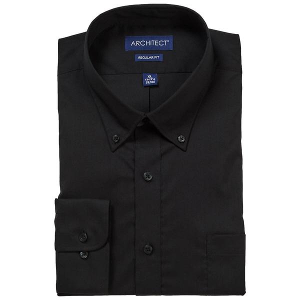 Mens Architect(R) Performance Regular Fit Dress Shirt - Black