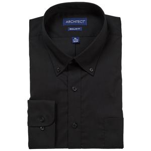 Mens Architect(R) Performance Regular Fit Dress Shirt - Black