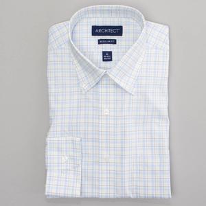 Mens Architect(R) Regular Fit Plaid Dress Shirt - Blue/Yellow alternate view
