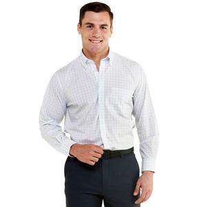 Mens Architect(R) Regular Fit Plaid Dress Shirt - Blue/Yellow