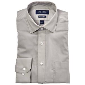 Mens Architect(R) Performance Regular Fit Dress Shirt - Grey Dawn