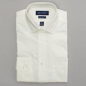 Mens Architect(R) Performance Regular Fit Dress Shirt - Vanilla Ice