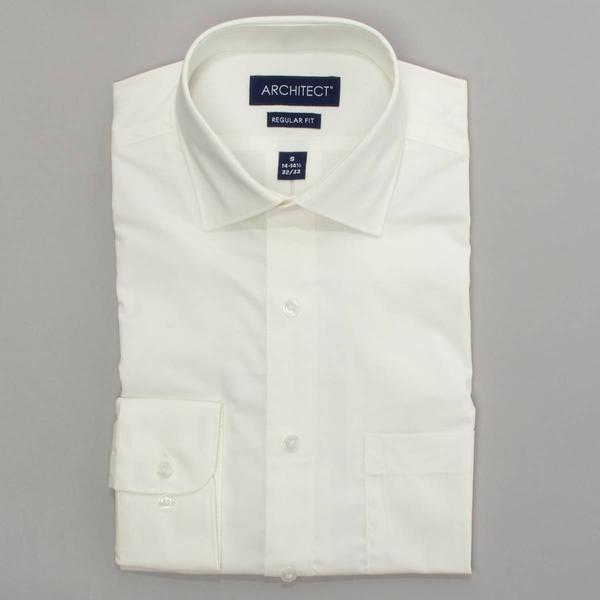 Mens Architect(R) Performance Regular Fit Dress Shirt - Vanilla Ice