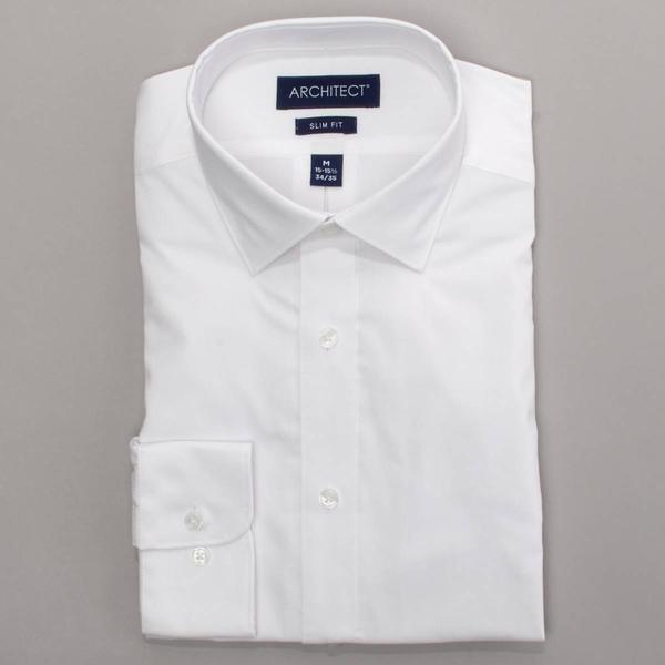 Mens Architect(R) Performance Slim Fit Dress Shirt - White