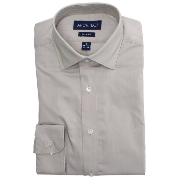 Mens Architect(R) Performance Slim Fit Grey Dawn Dress Shirt