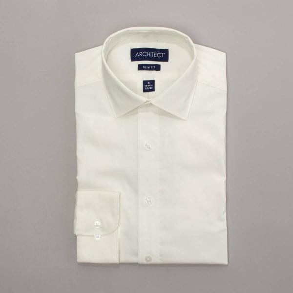 Mens Architect(R) Performance Slim Fit Dress Shirt - Vanilla Ice
