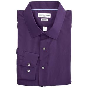 Mens Big & Tall Christian Aujard Stretch Dress Shirt - Purple alternate view