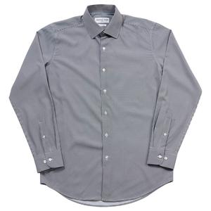 Mens Christian Aujard Plaid Fitted Dress Shirt - Black/White