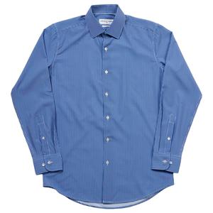 Mens Christian Aujard Fitted Dress Shirt - Blue Gingham