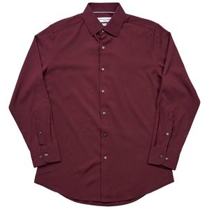 Mens Christian Aujard Fitted Dress Shirt - Dark Maroon