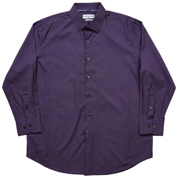 Mens Christian Aujard Regular Fit Geometric Dress Shirt - Purple