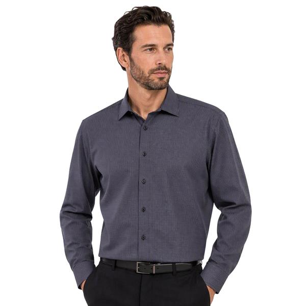 Mens Christian Aujard Big & Tall Stretch Dress Shirt -Black Check
