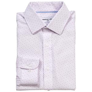 Mens Christian Aujard Regular Stretch Dress Shirt - Purple Geo