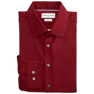 Mens Christian Aujard Regular Fit Stretch Dress Shirt - Cherry alternate view