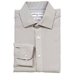 Mens Christian Aujard Regular Fit Stretch Dress Shirt - Grey Dawn