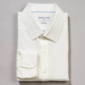 Mens Christian Aujard Regular Fit Stretch Dress Shirt - Ivory