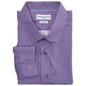 Mens Big & Tall Christian Aujard Stretch Dress Shirt - Purple