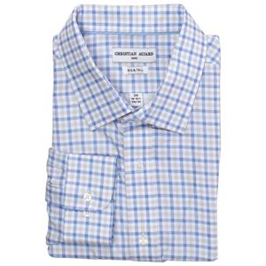 Mens Christian Aujard Big & Tall Stretch Dress Shirt - Blue Check