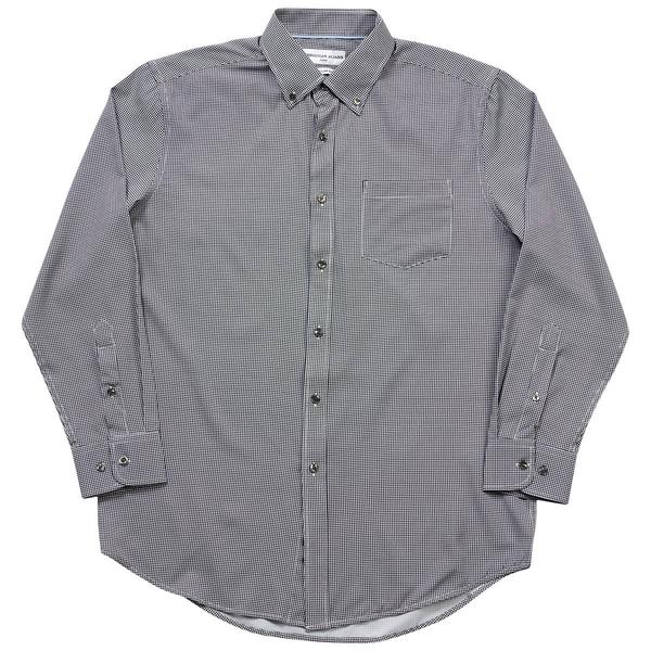 Mens Christian Aujard Checkered Dress Shirt - Black/White