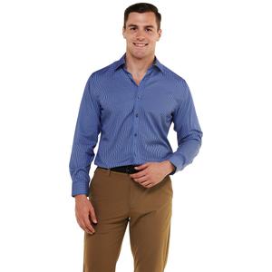 Mens Christian Aujard Slim Fit Checkered Dress Shirt - Navy/White alternate view