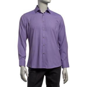 Mens Christian Aujard Slim Fit Geometric Dress Shirt - Purple