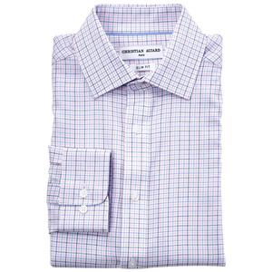 Mens Christian Aujard Slim Fit Stretch Dress Shirt - Pink/Blue