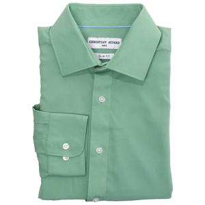 Mens Christian Aujard Slim Stretch Dress Shirt - Granite Green