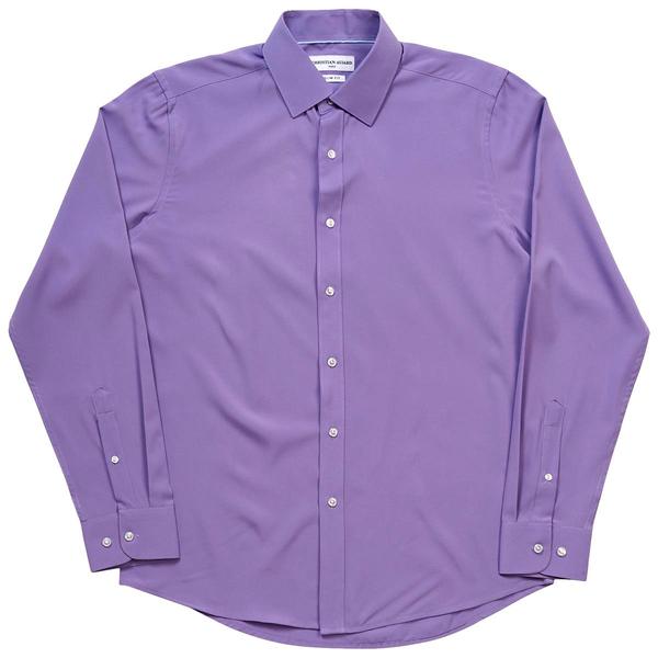 Mens Christian Aujard Slim Fit Dress Shirt - Paisley Purple
