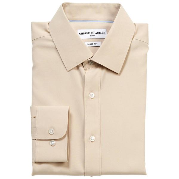 Mens Christian Aujard Slim Fit Dress Shirt - Silver Lining alternate view