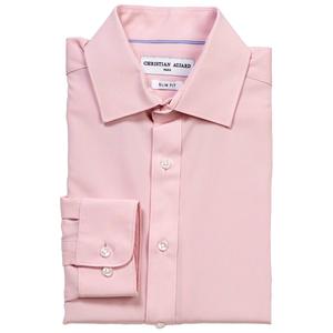 Mens Christian Aujard Slim Fit Stretch Dress Shirt - Pink Mist