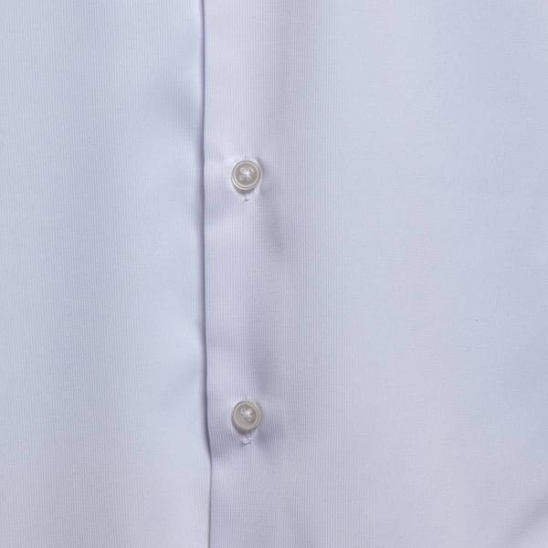 Mens Bill Blass Microfiber Thin Stripe Slim Fit Dress Shirt-White alternate view
