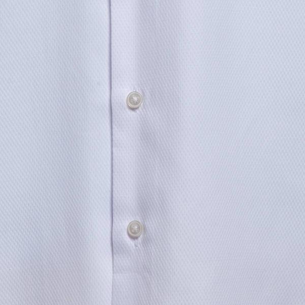 Mens Bill Blass Microfiber White Embossed Slim Fit Dress Shirt alternate view