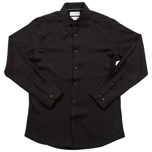 Mens Bill Blass Stretch Twill Slim Fit Dress Shirt - Black