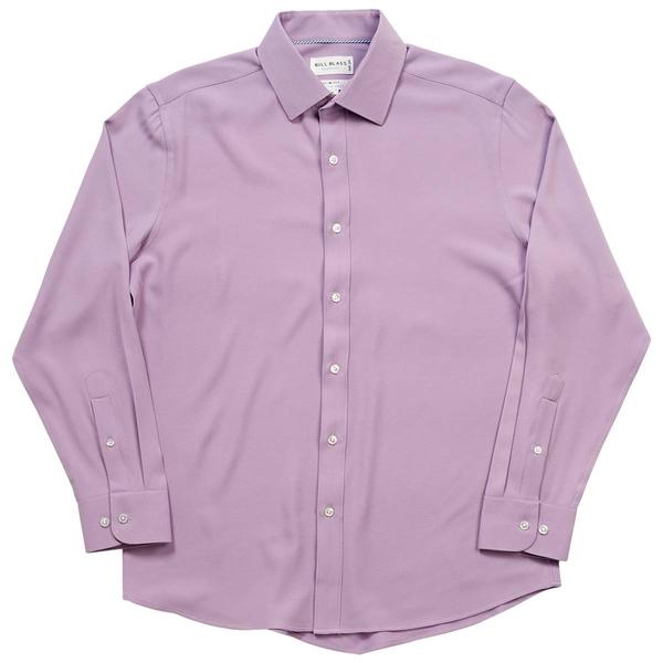 Mens Bill Blass Slim Fit Solid Long Sleeve Dress Shirt - Violet alternate view