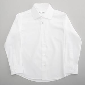 Boys (4-7) Bill Blass Long Sleeve Solid Dress Shirt - White