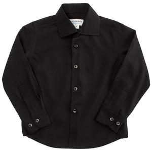 Boys (4-7) Bill Blass Long Sleeve Dress Shirt - Black