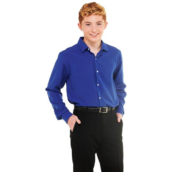 Boys (8-20) Bill Blass Long Sleeve Dress Shirt - French Blue