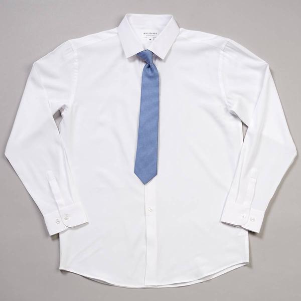 Boys (8-20) Bill Blass Dress Shirt & Tie - White/Blue