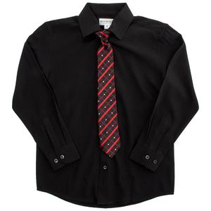 Boys (8-20) Bill Blass Dress Shirt & Tie - Black