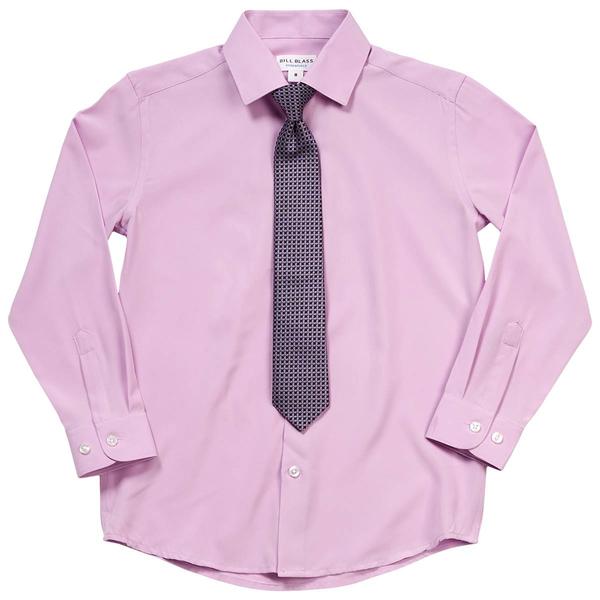 Boys (4-7) Bill Blass Dress Shirt & Tie - Orchid Bloom