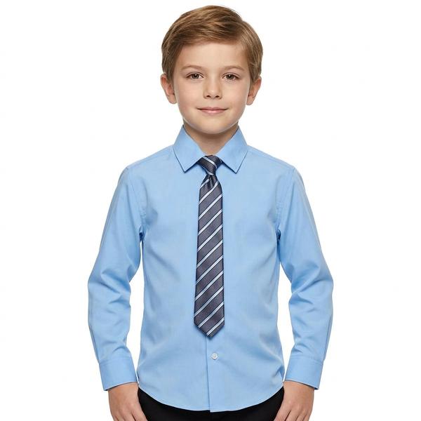Boys (4-7) Bill Blass Dress Shirt & Tie - Placid Blue